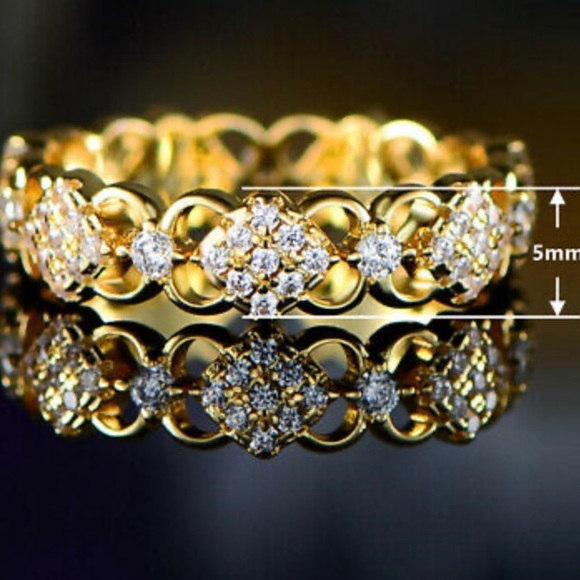 New 18k gold plated Diamond Ring - Picture 3 of 4